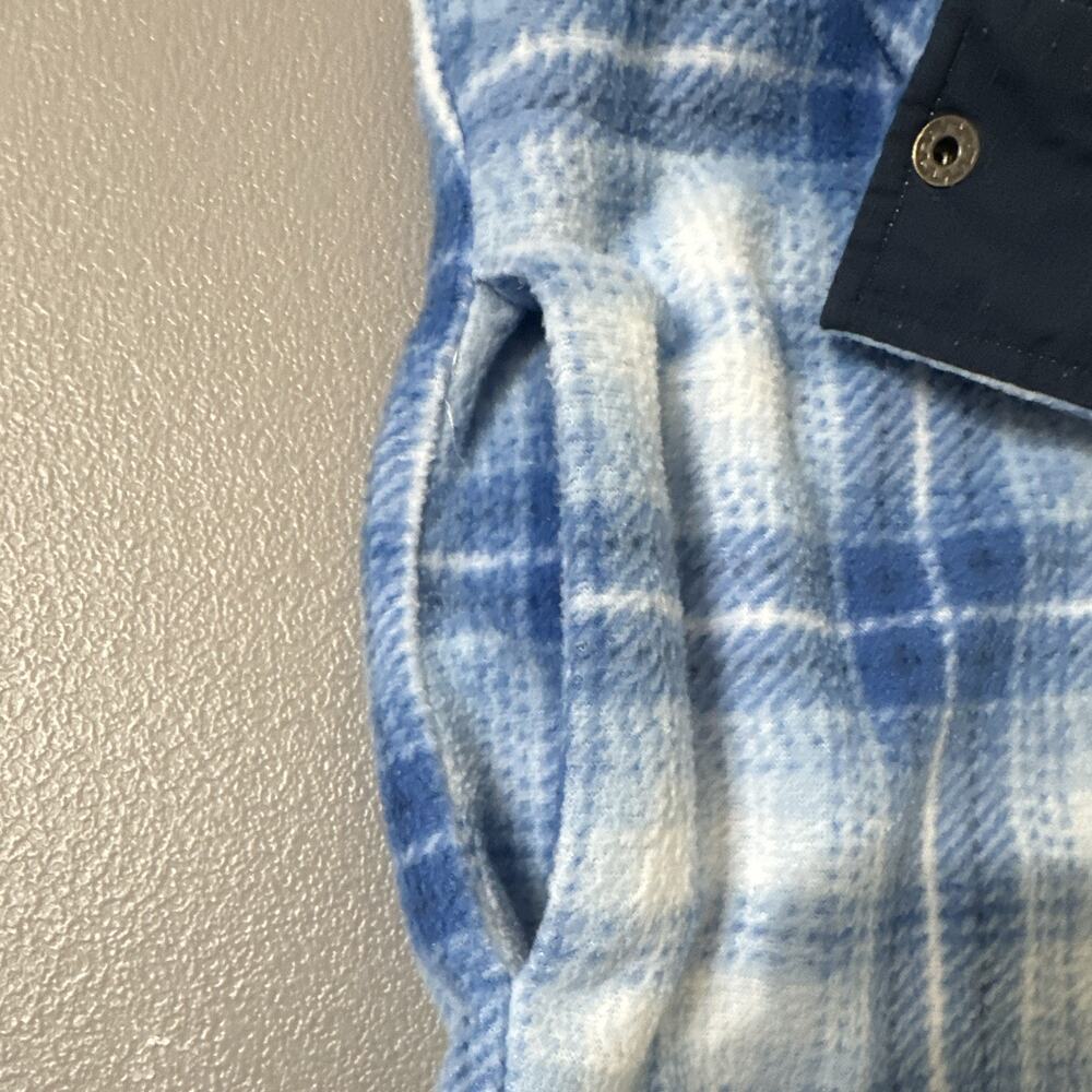 Simply Southern Women’s Blue/White Plaid Shacket Jacket Button Front Collared XL - Picture 13 of 13
